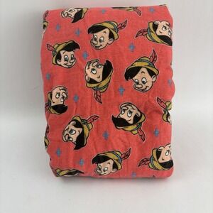RARE Vintage Pinocchio Fabric Light Flannel 3 Yards 24"x44"